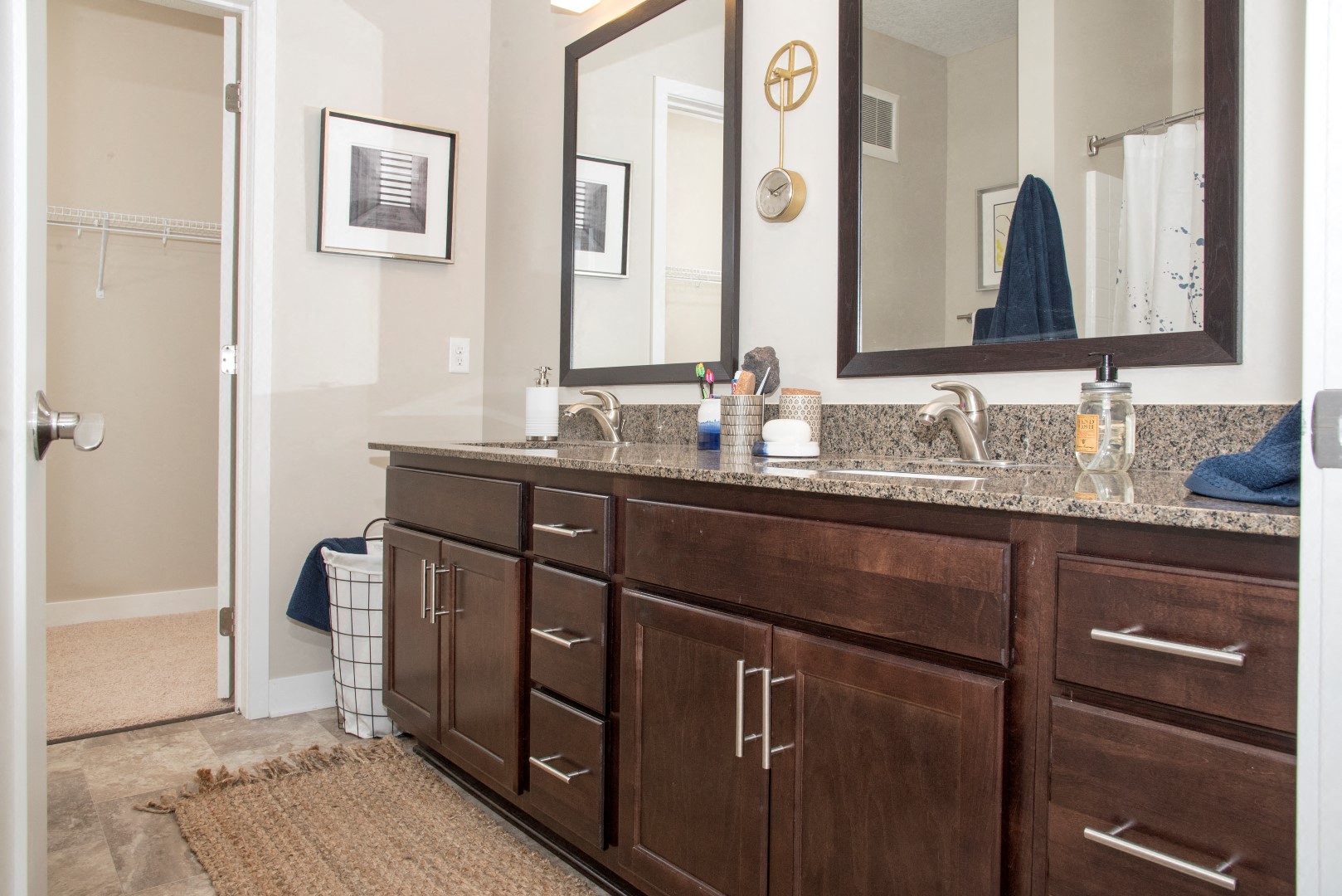 Double vanities in master bath